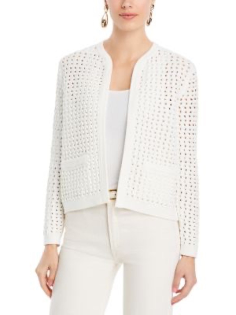Kobi Halperin White Loui Loose Knit Cardigan